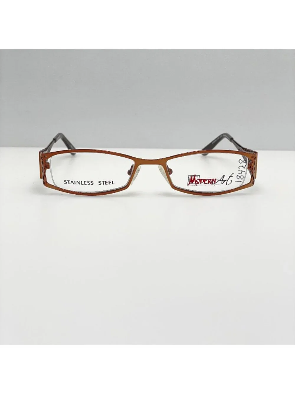 Modern Art Eyeglasses Eye Glasses Frames A307 Brown 50-18-135
